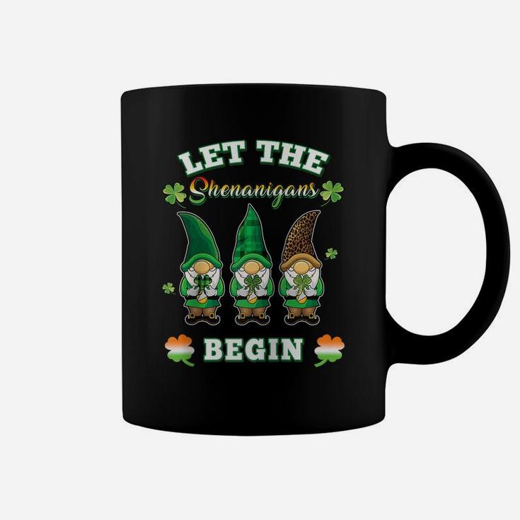St Patricks Day Womens Green Irish Let Shenanigans Begin Raglan Baseball Tee Coffee Mug