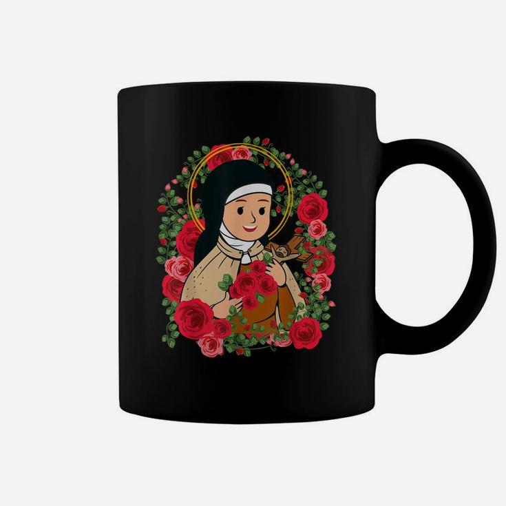 St Therese Of Lisieux Kids Little Flower Rose Catholic Saint Coffee Mug