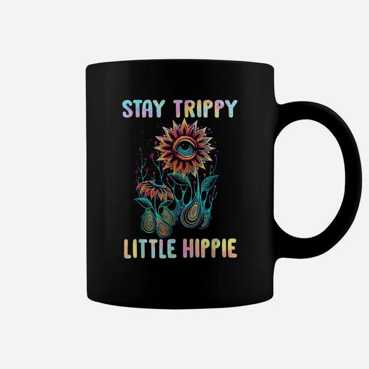 Stay Trippy Little Hippie Flower Colorful Retro Vintage Coffee Mug