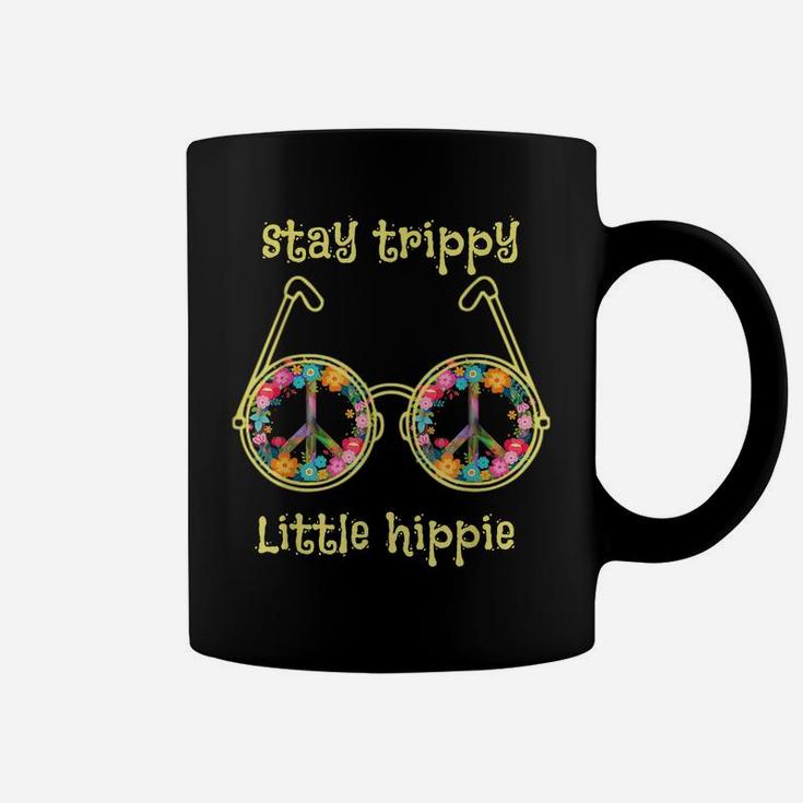 Stay Trippy Little Hippie Glasses Camping And Flower 60S 70S Coffee Mug
