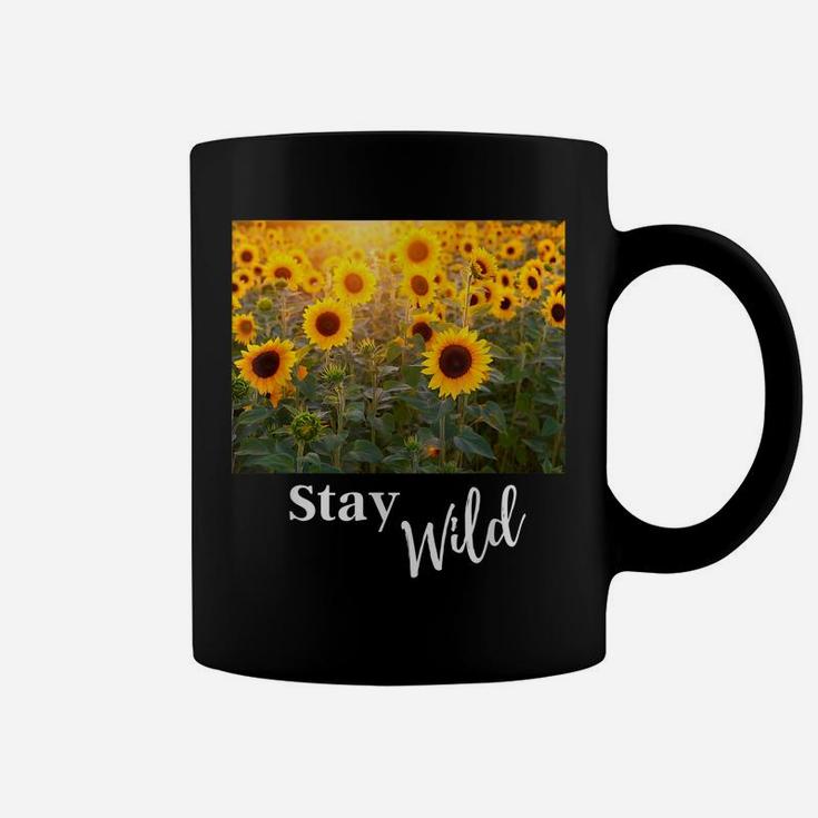 Stay Wild Spring Sunflower Country Girl Live Wild Flower Tee Coffee Mug