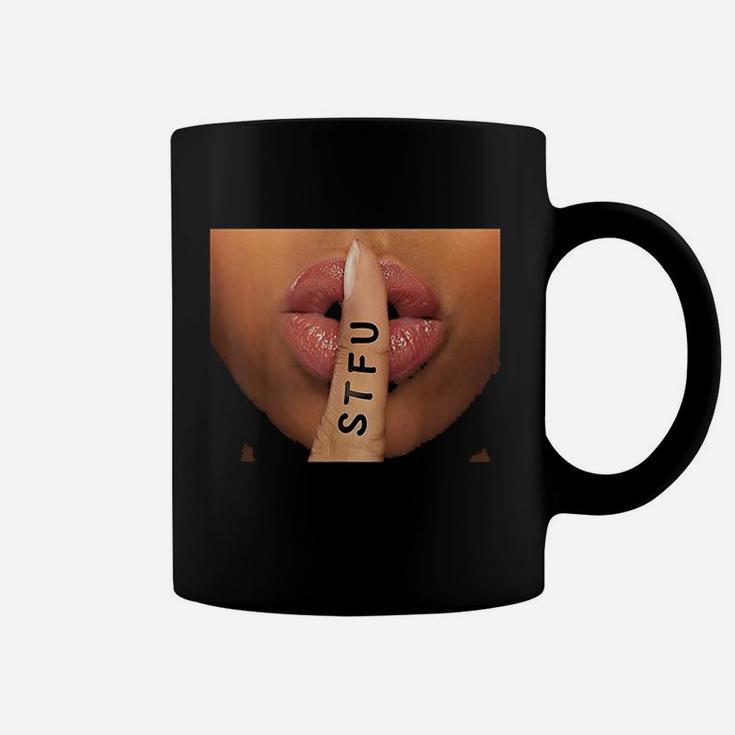 Stfu Be Quiet Unisex Lip Print Graphic Coffee Mug