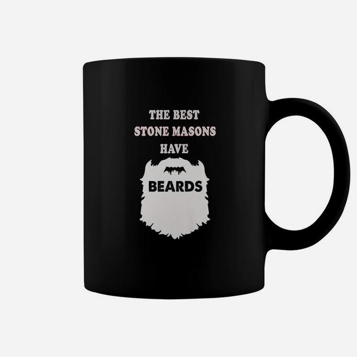 Stone Mason Gifts  Beards Mustaches Block Cement Masonry Coffee Mug