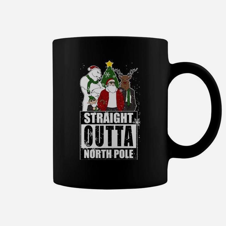 Straight Outta North Pole Santa Claus Christmas Family Squad Sweatshirt Coffee Mug