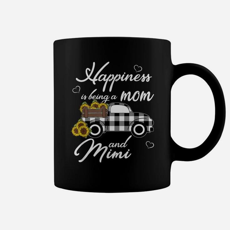 Sunflower Grandma Shirt Happiness Is Being A Mom And Mimi Coffee Mug