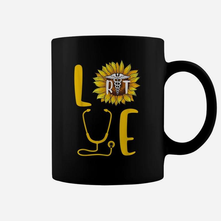 Sunflower Love Flower Nurse Proud Respiratory Therapist Gift Coffee Mug