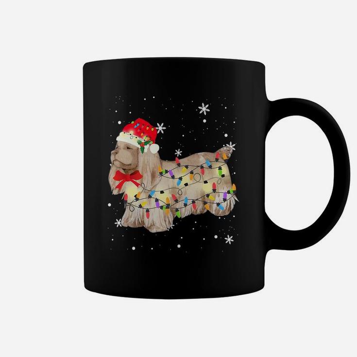 Sussex Spaniel Dog Christmas Light Xmas Mom Dad Gifts Coffee Mug