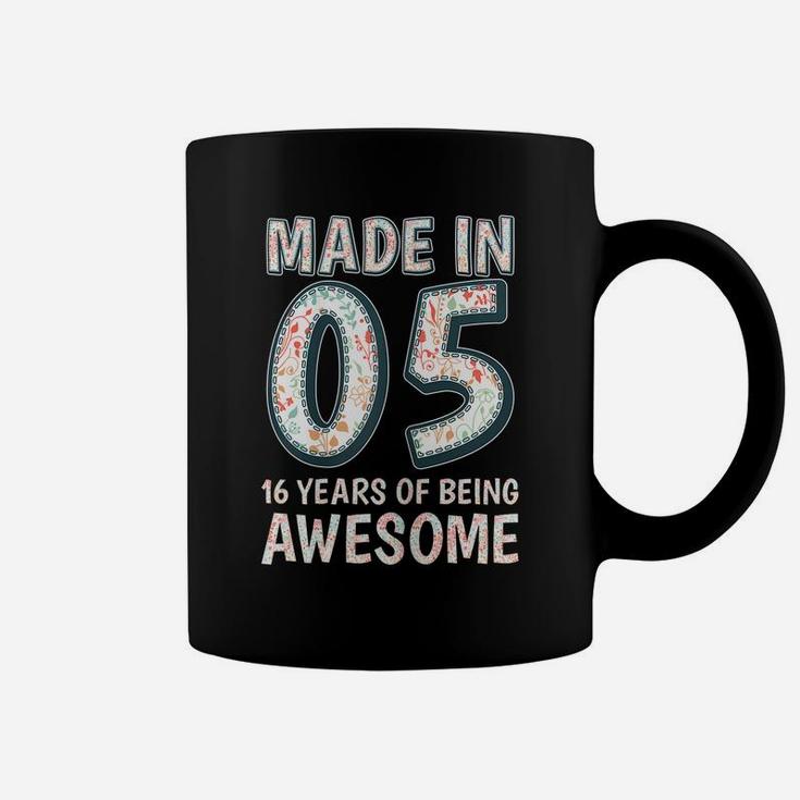 Sweet 16 Birthday Party Gift - Made In 05 16 Years Awesome Coffee Mug