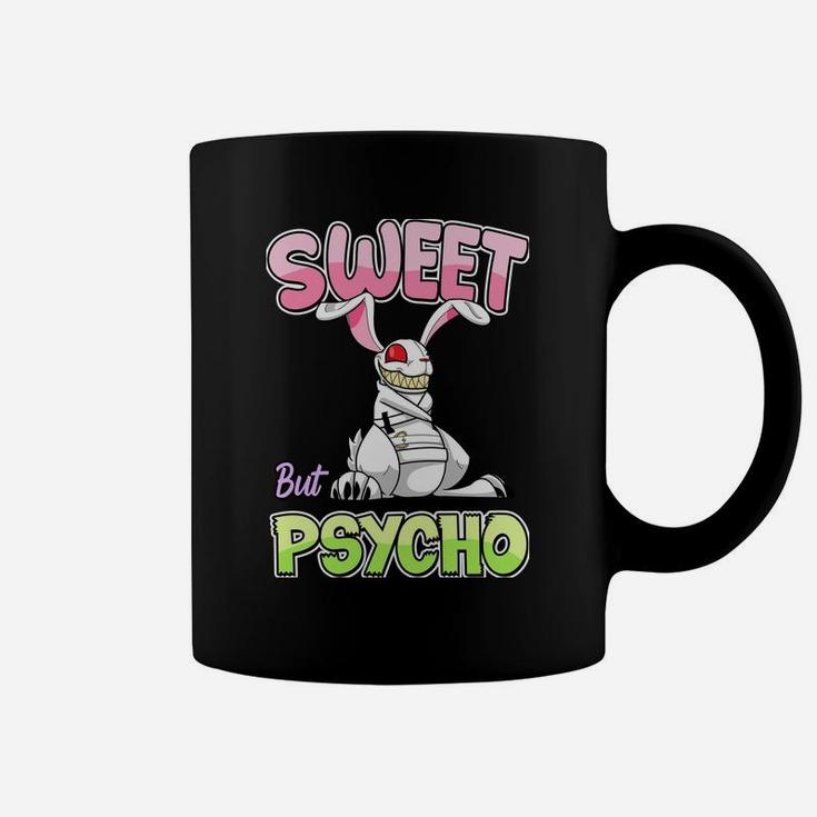 Sweet But Psycho Shirt Bunny Creepy Gothic Rabbit Funny Sweatshirt Coffee Mug
