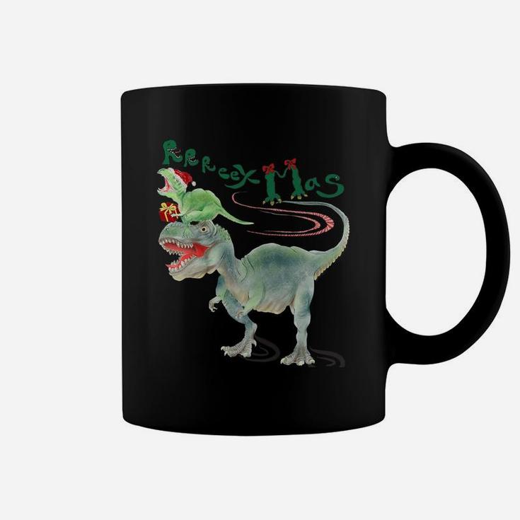 T-Rex And Baby Rex Dinosaur Christmas Xmas Coffee Mug
