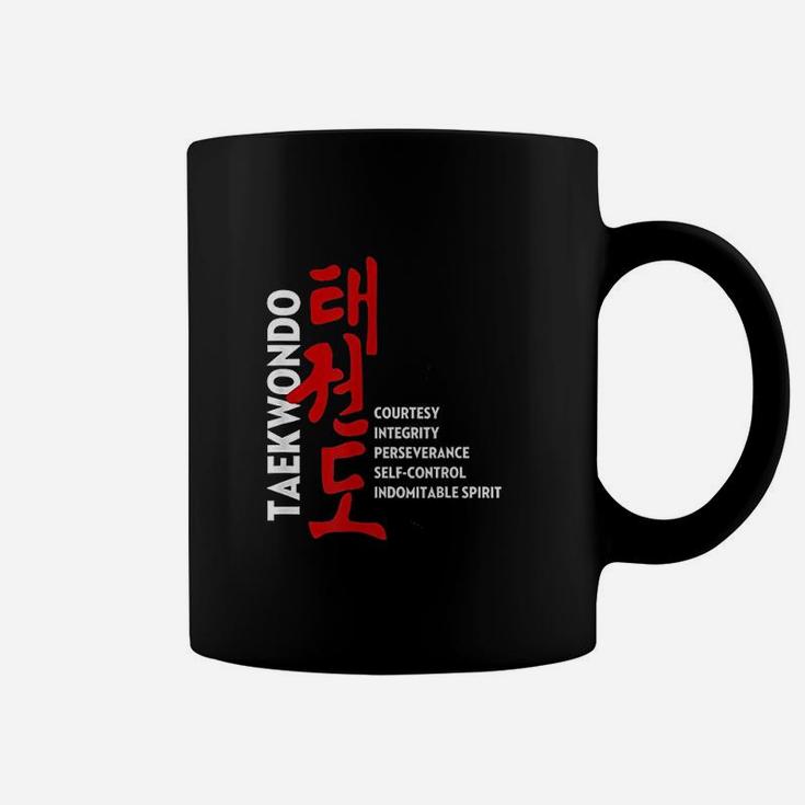 Taekwondo Tenets  Martial Arts Graphic Coffee Mug