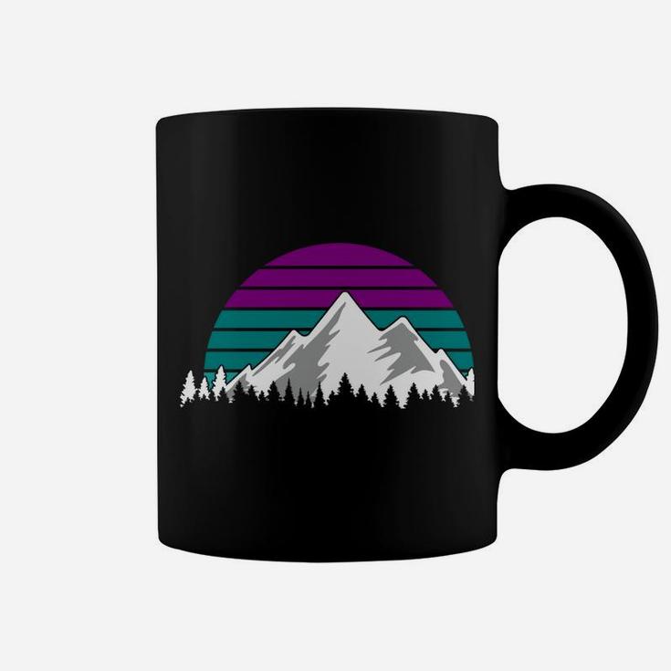 Take A Hike Funny Retro Vintage Sunset Mountains Hiking Coffee Mug