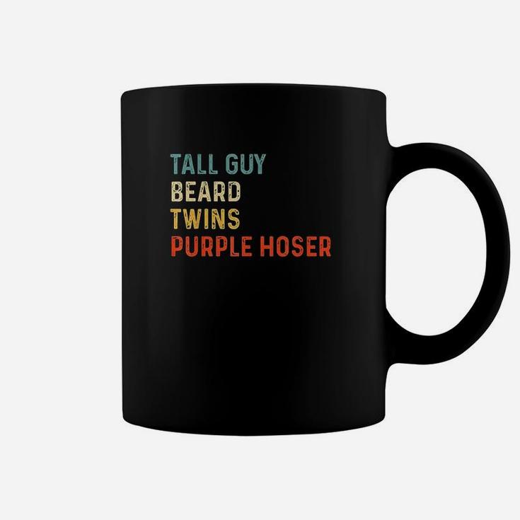 Tall Guy Beard Twins Purple Hoser Vintage Coffee Mug