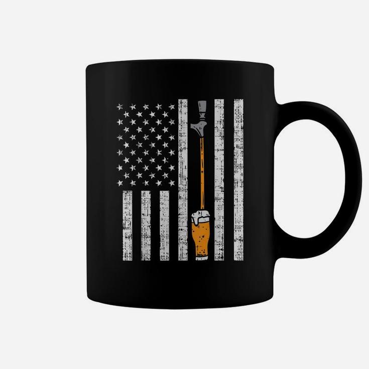 Tap Beer Us Flag Fun Draft Draught Fathers Day Men Dad Gift Coffee Mug