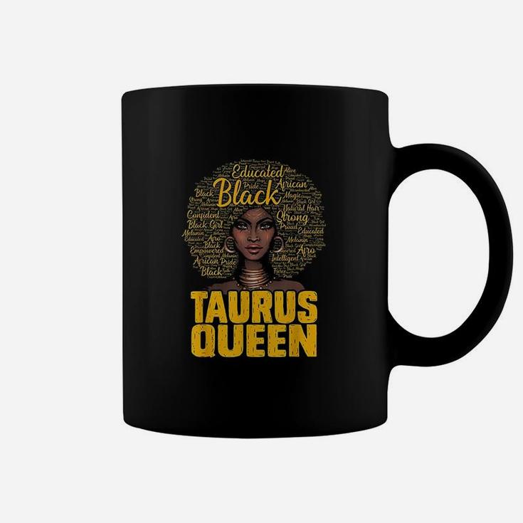 Taurus Queen Black Woman Afro Natural Hair African  American Coffee Mug