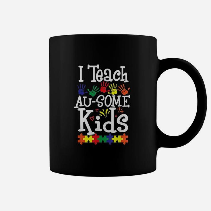 Teacher Puzzle Piece Students Autistic Teach Coffee Mug