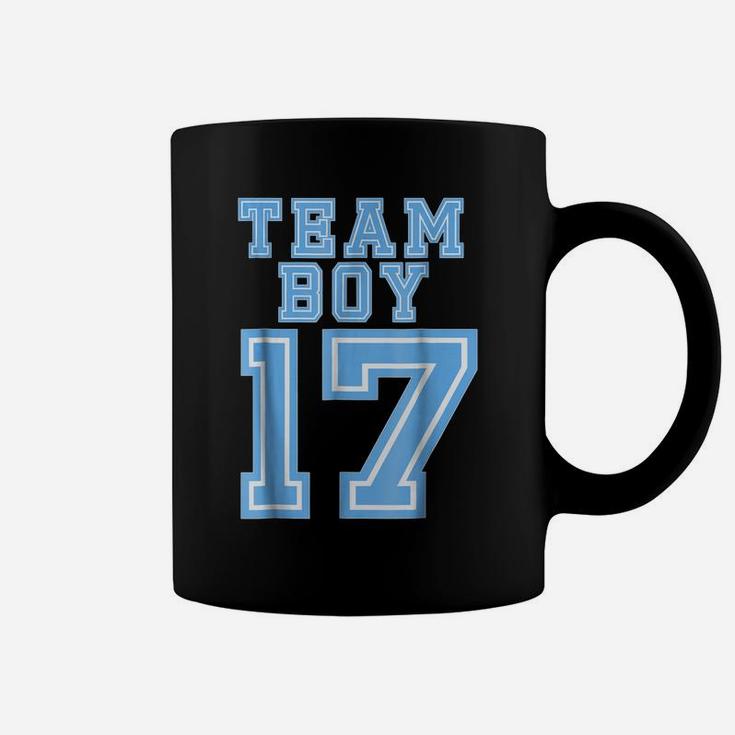 Team Boy 2017 17 Baby Shower Gender Reveal Party Cute Blue Coffee Mug