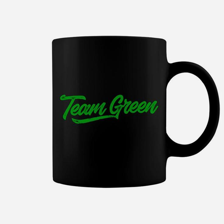 Team Green Shirt Sleepaway Camp Color War Summer Team Spirit Coffee Mug