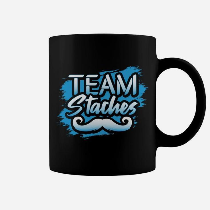 Team Staches Gender Reveal Baby Shower Party Lashes Idea Coffee Mug