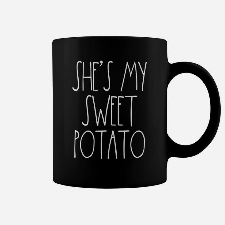 Thanksgiving Couples Shirts She's My Sweet Potato I Yam Set Coffee Mug