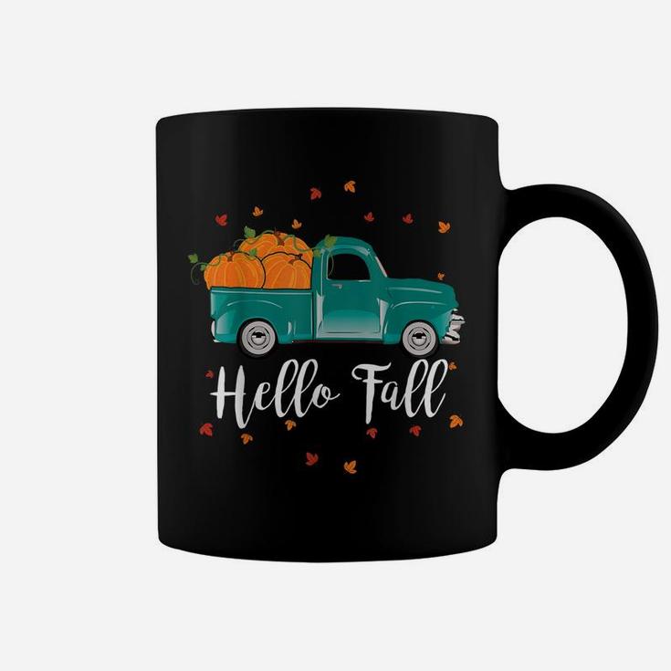 Thanksgiving Harvest Pumpkin Watercolor Truck Fall Gift Coffee Mug