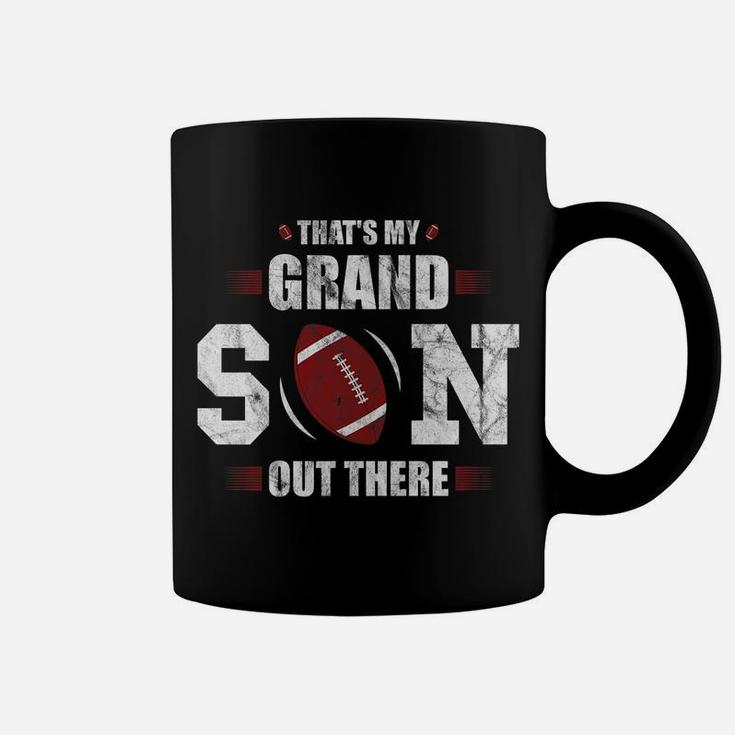 That's My Grandson Out There Football Gift Grandma Grandpa Coffee Mug