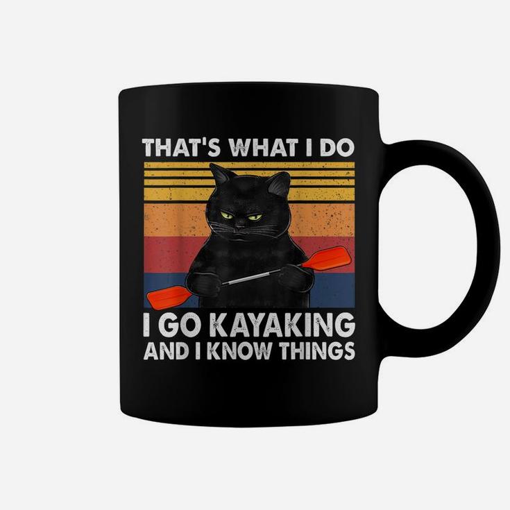 That’S What I Do-I Go Kayaking And I Know Things-Cat Lovers Coffee Mug