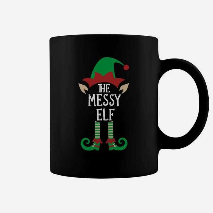 The Messy Elf Matching Family Group Christmas Party Pajama Sweatshirt Coffee Mug