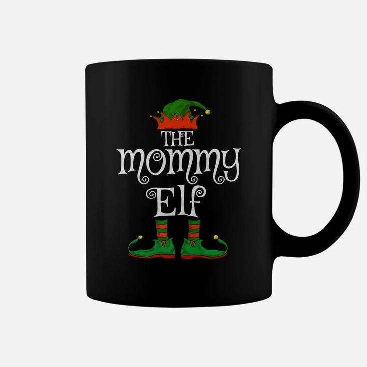 The Mommy Elf Family Matching Funny Christmas Gift Mom Coffee Mug