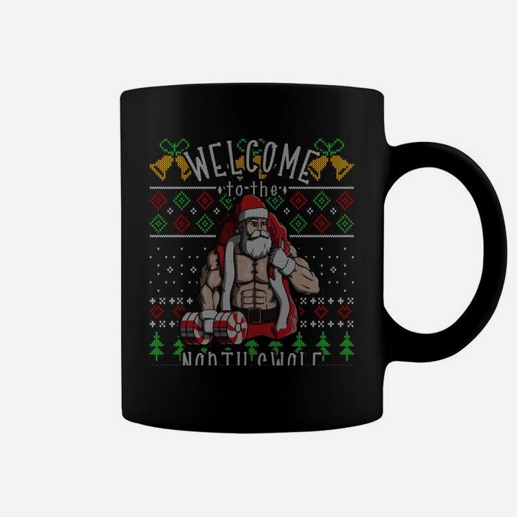 The North Swole Santa Claus Muscle Ugly Christmas Gym Gift Coffee Mug
