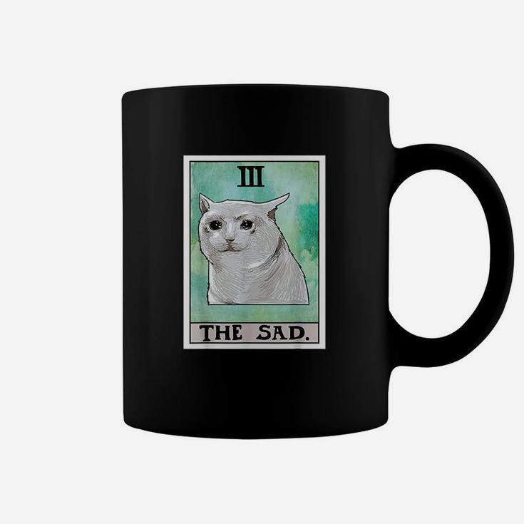 The Sad Cat Tarot Card Funny Meme Coffee Mug