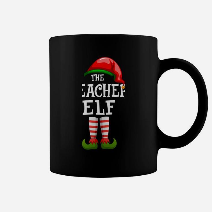 The Teacher Elf Family Matching Christmas Group Gifts Pajama Sweatshirt Coffee Mug