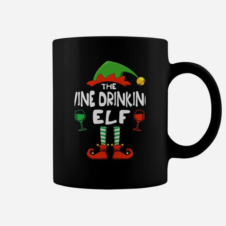 The Wine Drinking Elf Funny Matching Family Christmas Sweatshirt Coffee Mug