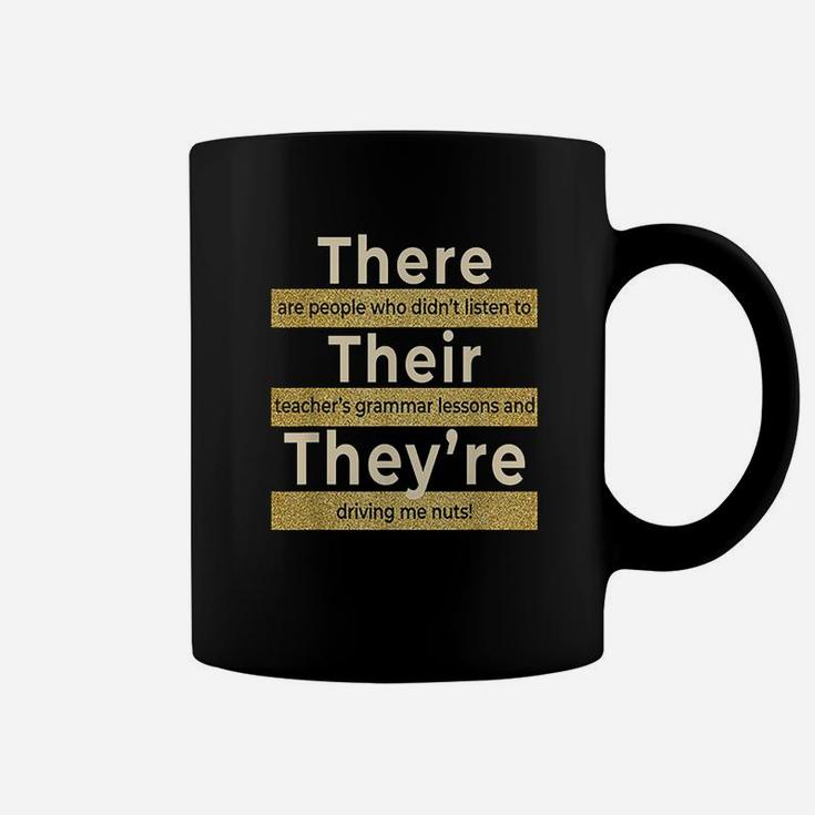 There Their They're T Shirt English Grammar Funny Teacher Coffee Mug