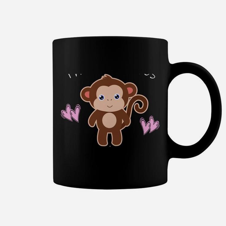 This Girl Loves Monkeys Toddler Kids Tween Cute Monkey Lover Sweatshirt Coffee Mug