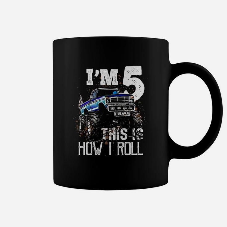 This Is How I Roll Monster Truck 5Th Birthday Coffee Mug