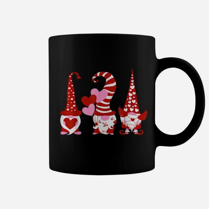 Three Gnomes Holding Hearts Valentines Boys Girls Coffee Mug