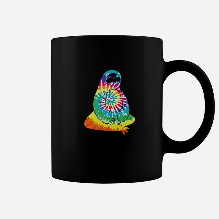 Tie Dye Sloth Tie Dyed Print Meditation Coffee Mug