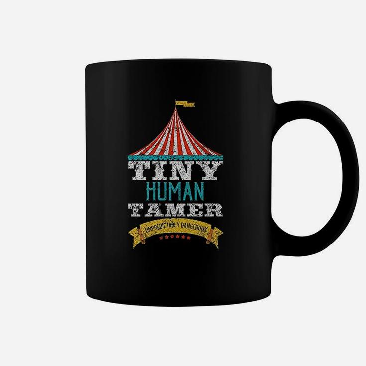 Tiny Human Tamer Circus Carnival Gymnast Distressed Coffee Mug