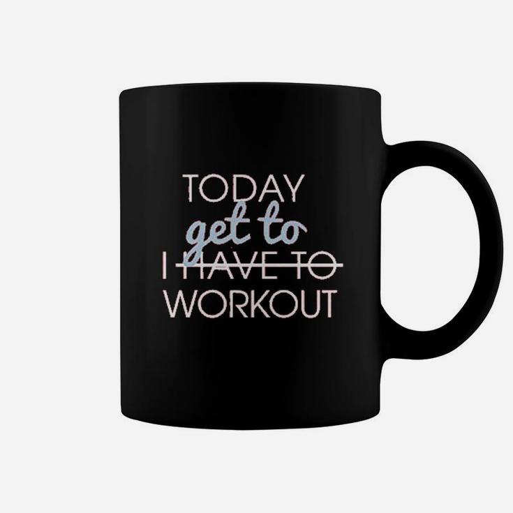 Today I Get To Workout Print On Flowy Burnout Coffee Mug