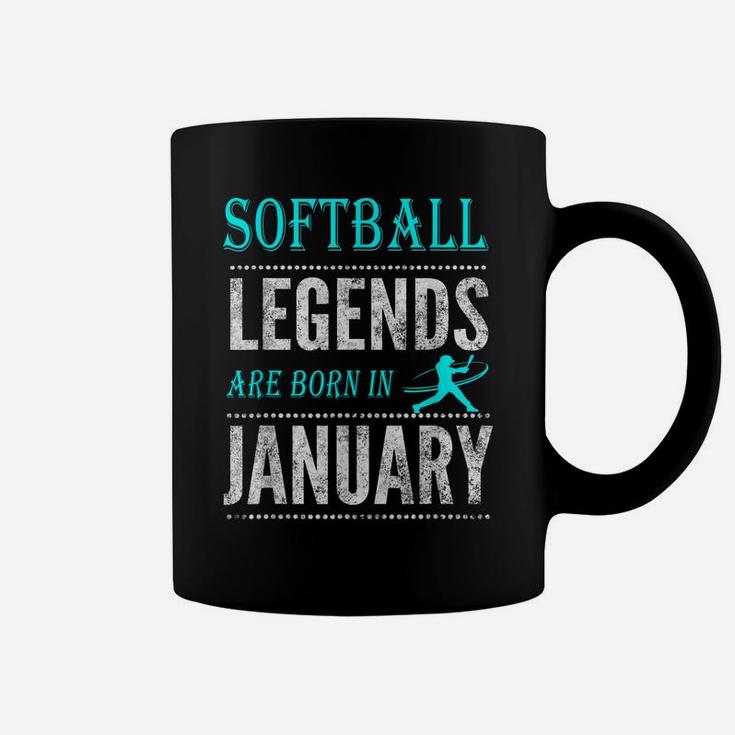 Top Boys  Girls Softball Legend Born January Gift Coffee Mug