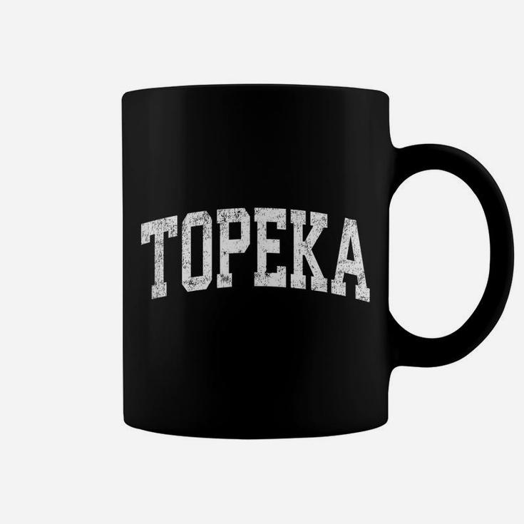 Topeka Kansas Ks Vintage Athletic Sports Design Coffee Mug