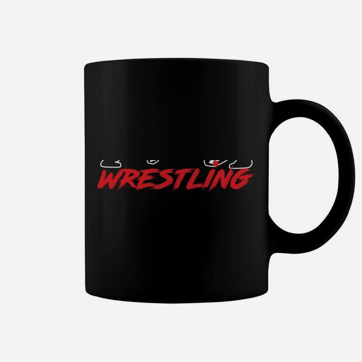 Touch Me First Wrestling Lesson Funny Wrestler Wrestling Coffee Mug