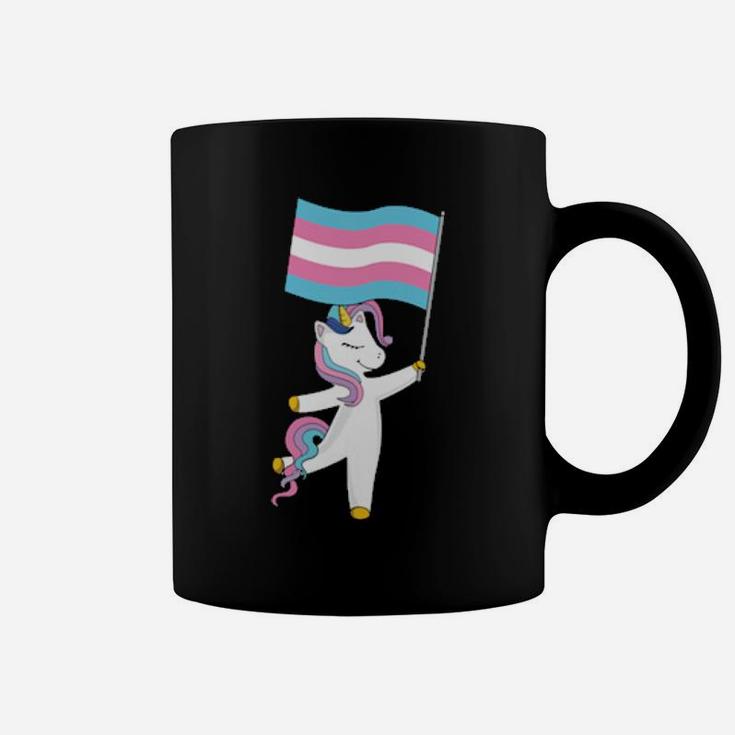 Transgender Unicorn Trans Pride Lgbt Flag Pronouns Lives Coffee Mug