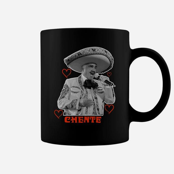 Tribute Chente Design With Red Heart Vicente Fernández Coffee Mug