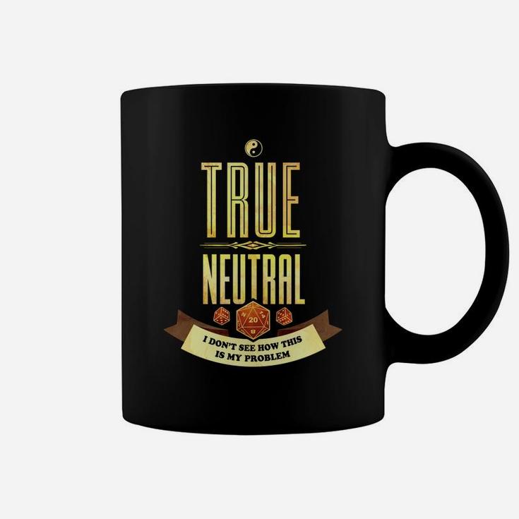 True Neutral D20 Dice Rpg Alignment Coffee Mug