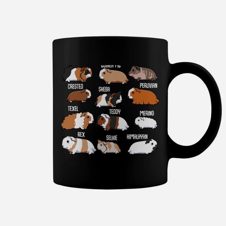Types Of Guinea Pigs Household Pet Animal Rodent Fluffy Cute Sweatshirt Coffee Mug