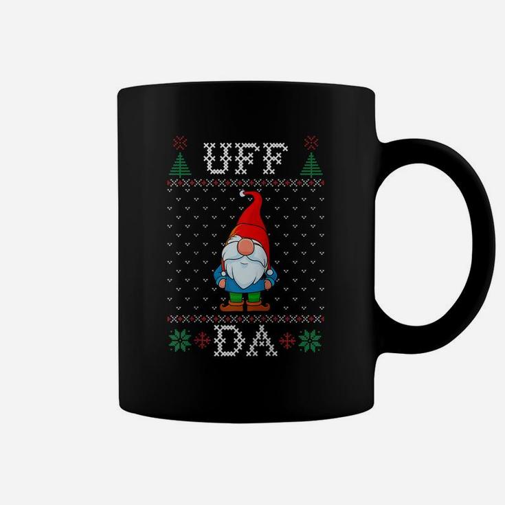 Uff Da, Swedish Tomte Gnome, God Jul, Ugly Christmas Sweater Raglan Baseball Tee Coffee Mug
