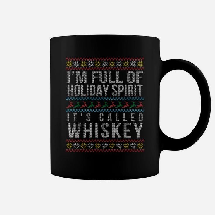 Ugly Christmas Drinking Design Funny Whiskey Holiday Gift Sweatshirt Coffee Mug