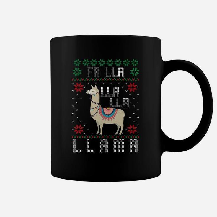 Ugly Christmas Sweater Llama Funny Holiday Sweatshirt Coffee Mug